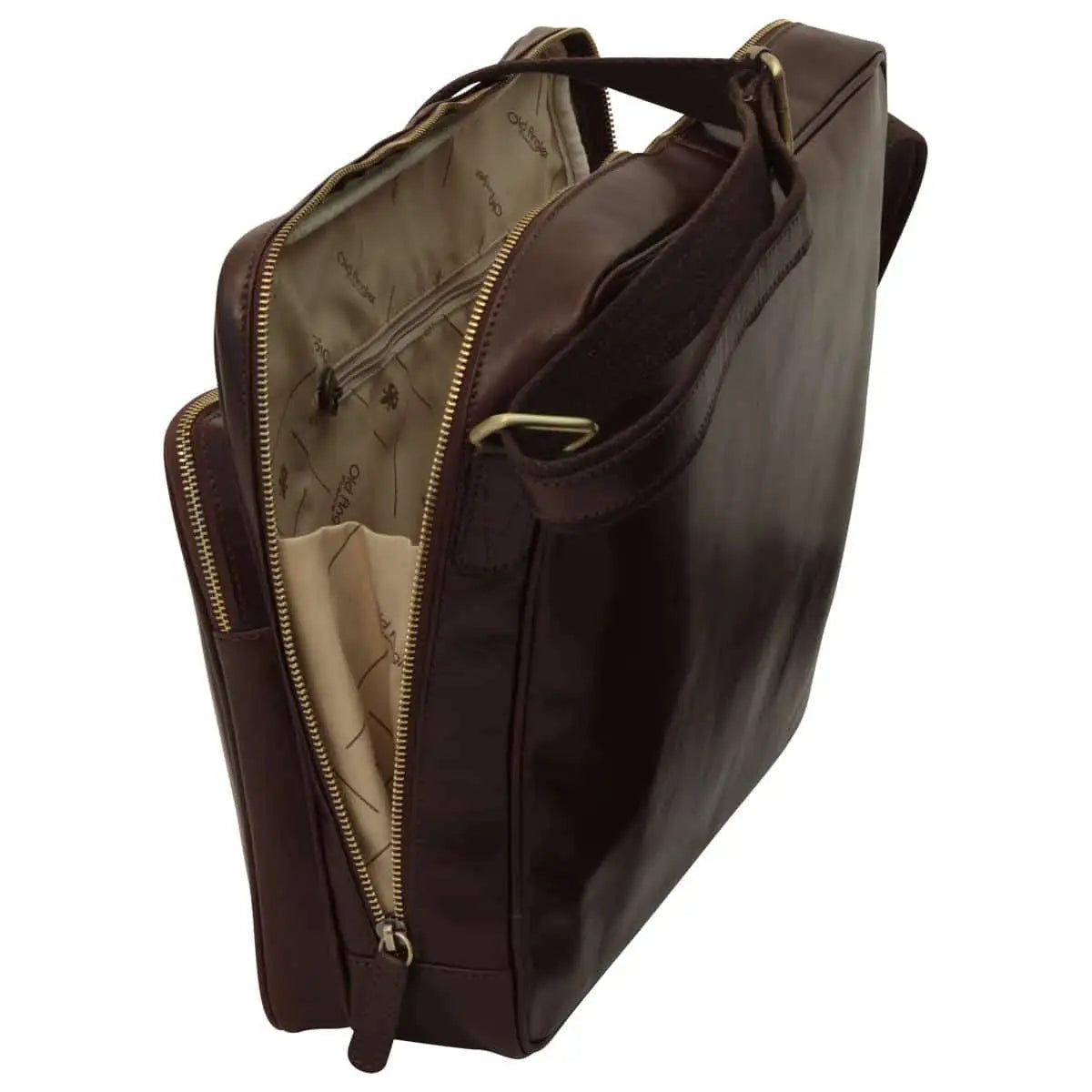 Large Leather Bag with Zip Closures | Travel & Everyday Use
