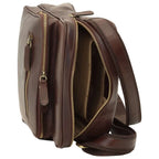 Small Leather Bag with Zip Closures | Travel & Everyday Use