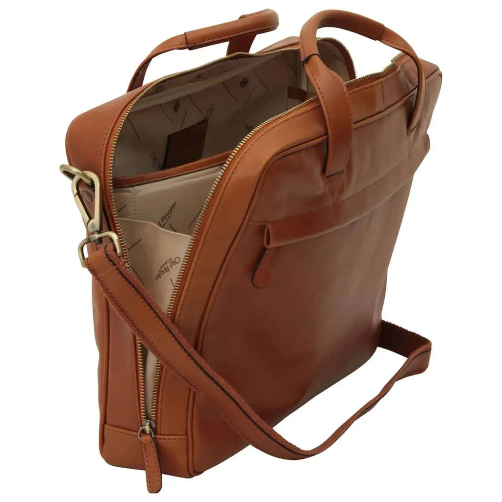 Leather Briefcase with Zip Closure | Office & Work