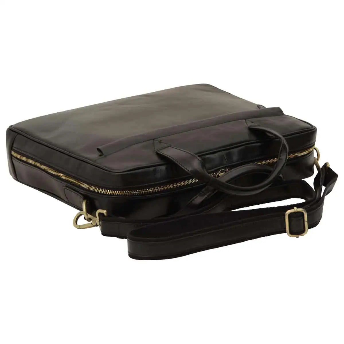 Leather Briefcase with Zip Closure | Office & Work
