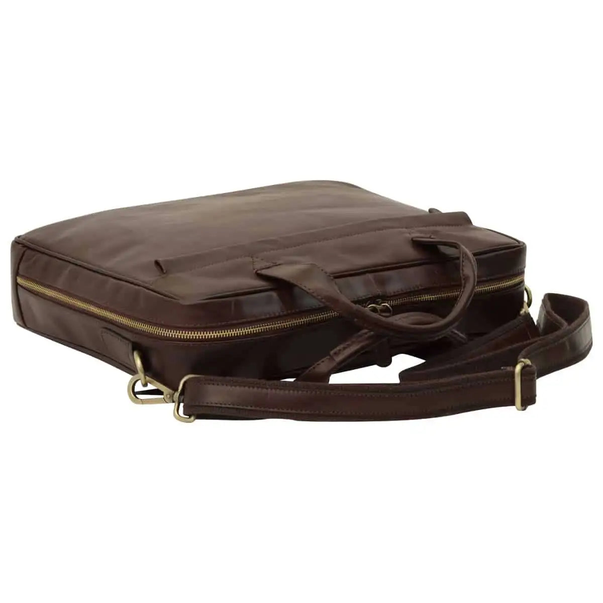 Leather Briefcase with Zip Closure | Office & Work