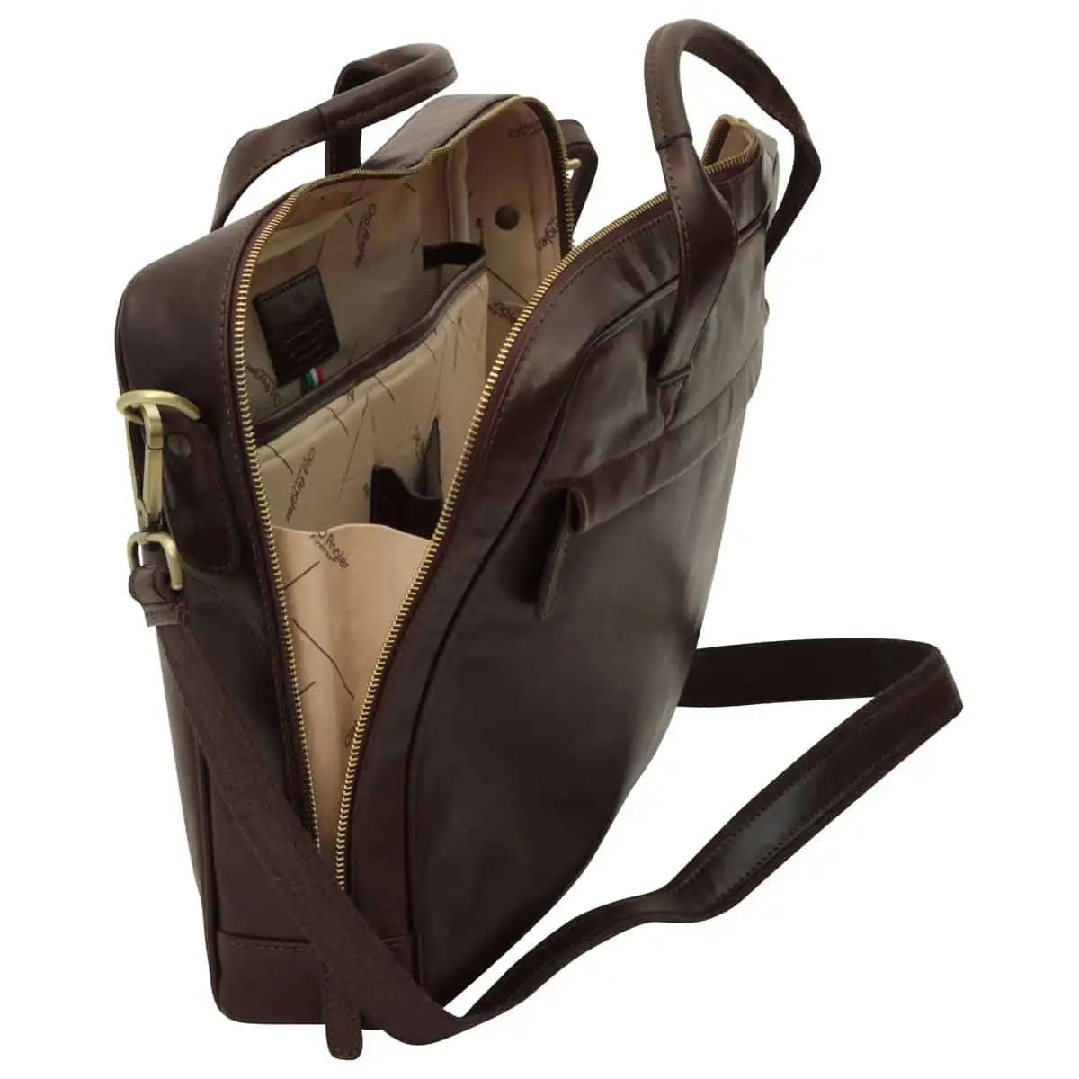 Leather Briefcase with Zip Closure | Office & Work
