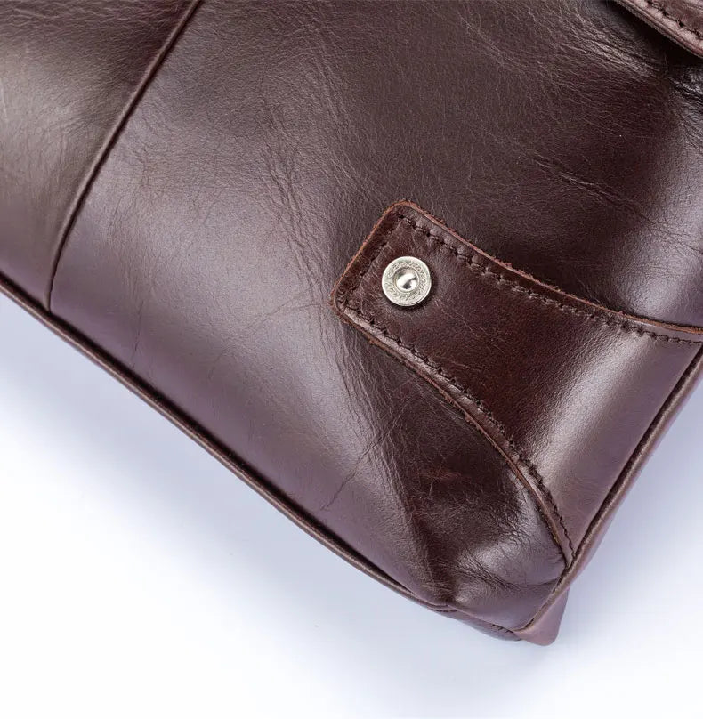 Genuine Leather Shoulder Bag – Laptop-Ready & Executive Style