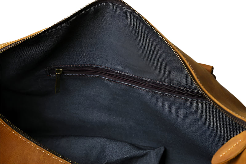 Men’s Full-Grain Leather Duffle Bag | Travel & Gym