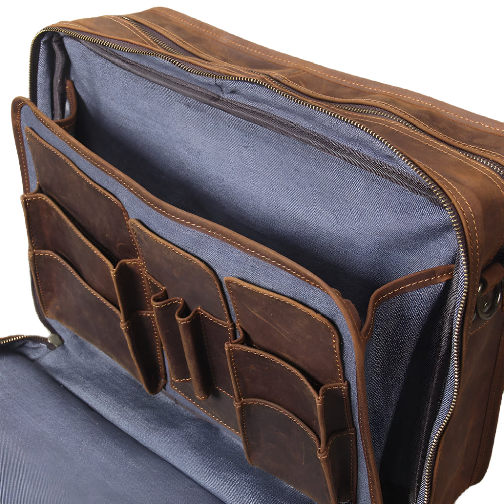 Full-Grain Leather Business Briefcase | Work & Travel