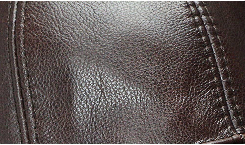 Genuine Leather Baseball Cap – Adjustable Hat for Men & Women