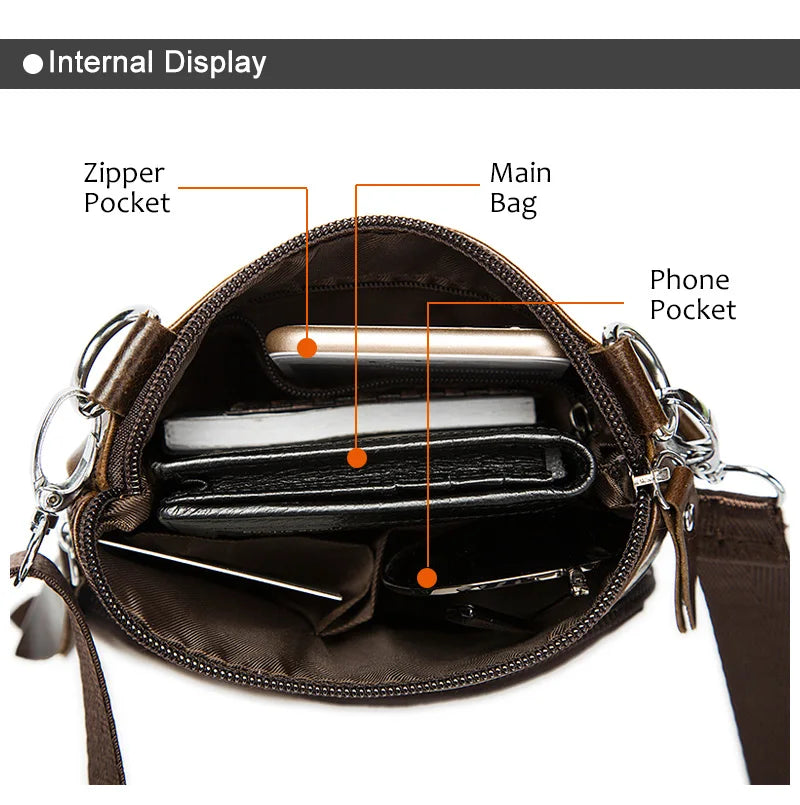 Genuine Leather Messenger | Shoulder Bag fits Tablet & Essentials