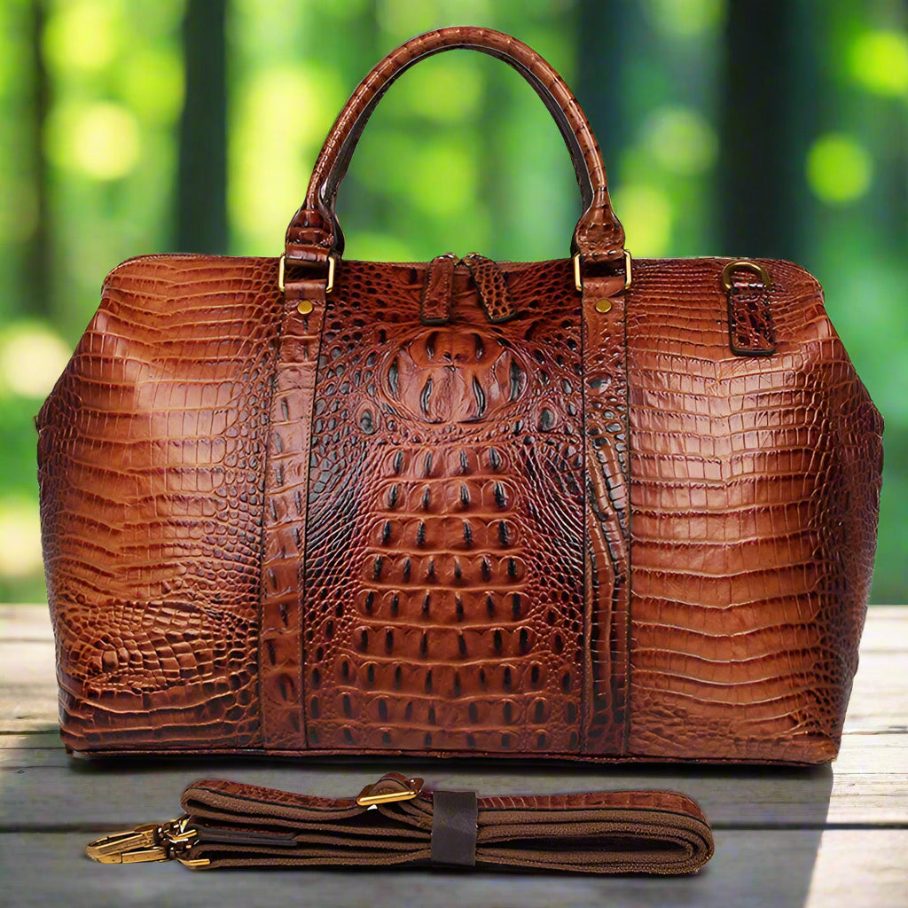 Genuine Leather Stylish Tote | Travel & Work