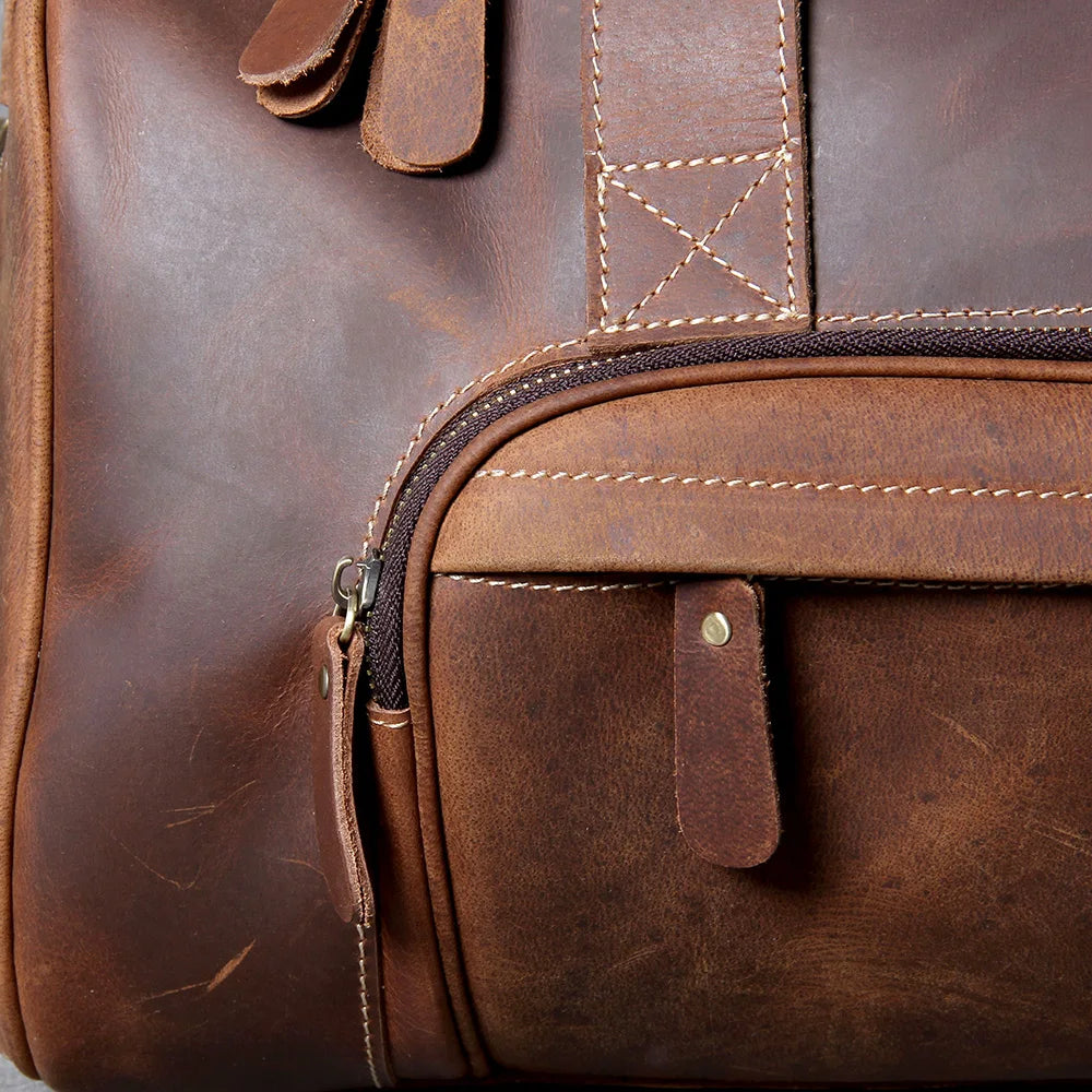 Full-Grain Leather Weekend Bag | Travel