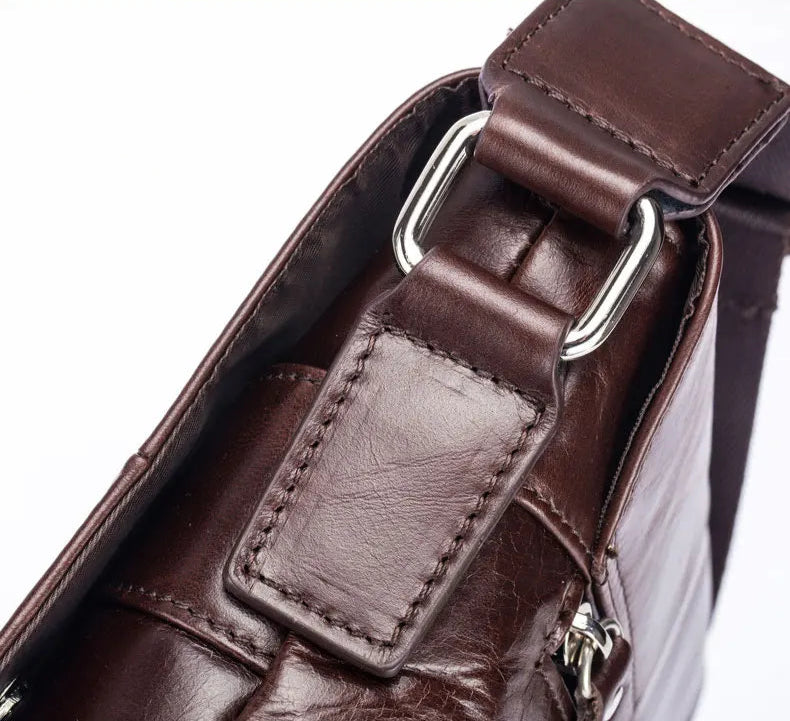 Genuine Leather Shoulder Bag – Laptop-Ready & Executive Style