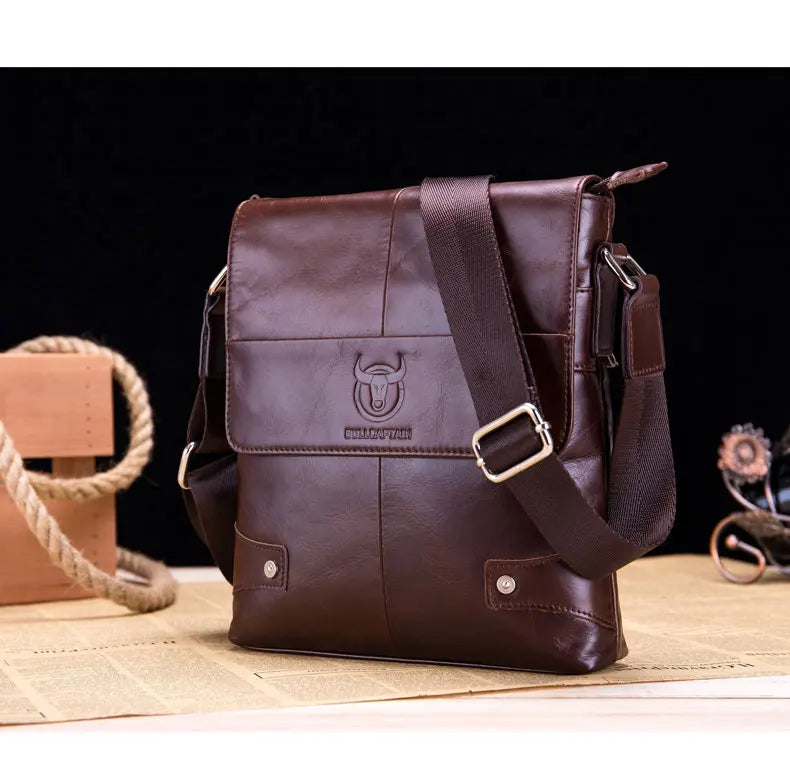 Genuine Leather Shoulder Bag – Laptop-Ready & Executive Style