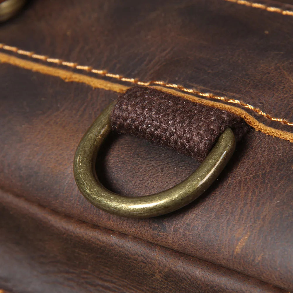 Vintage Crazy Horse Leather Backpack | Laptop & Travel Bag