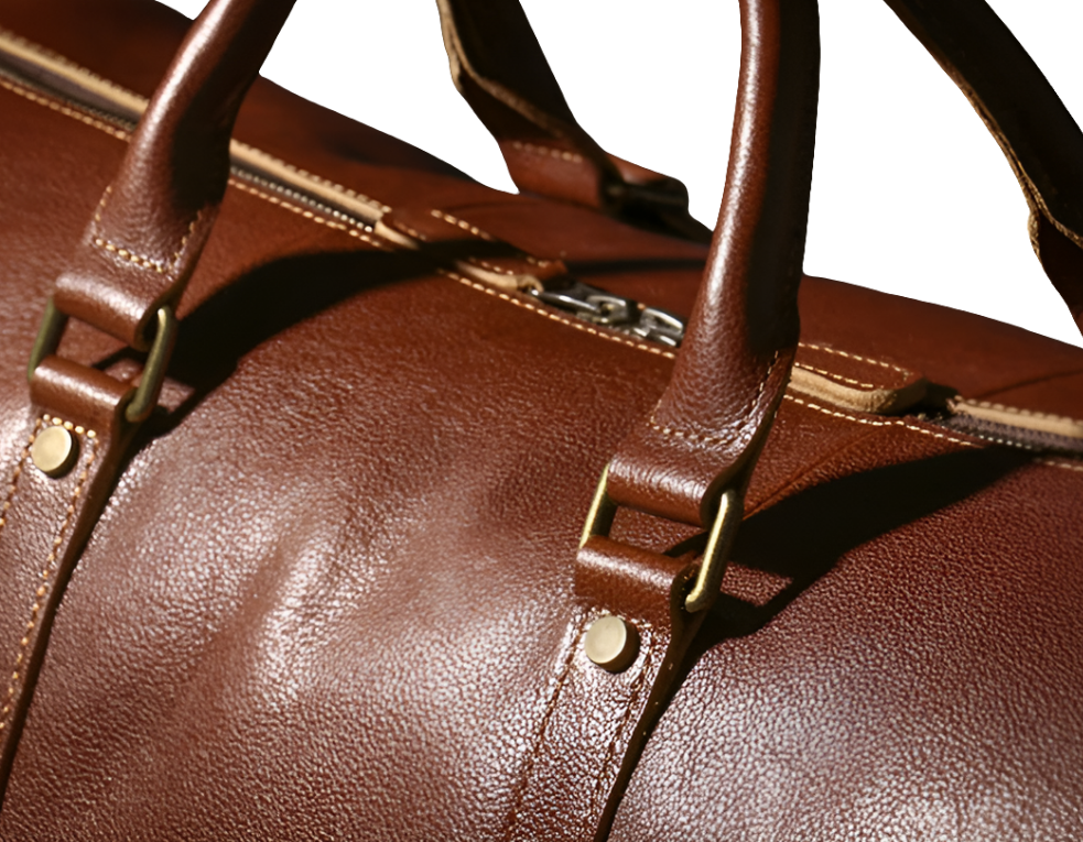 Full-Grain Genuine Leather Duffle Bag | Gym & Travel