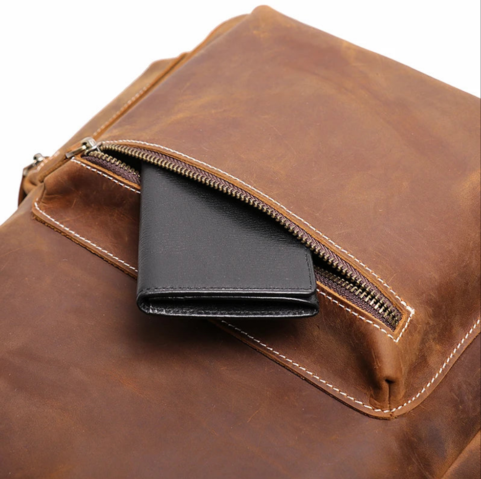 15 inch Laptop Leather Backpack | Office, Study, & Travel