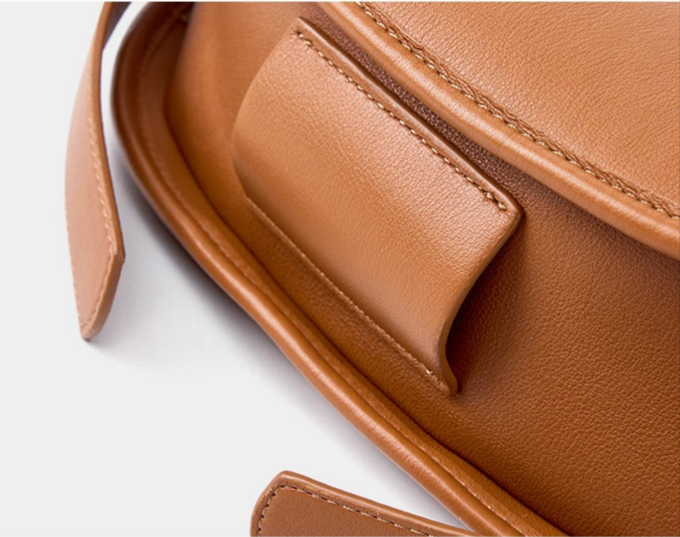 Genuine Leather Hobo Style Shoulder Bag | Casual & Travel