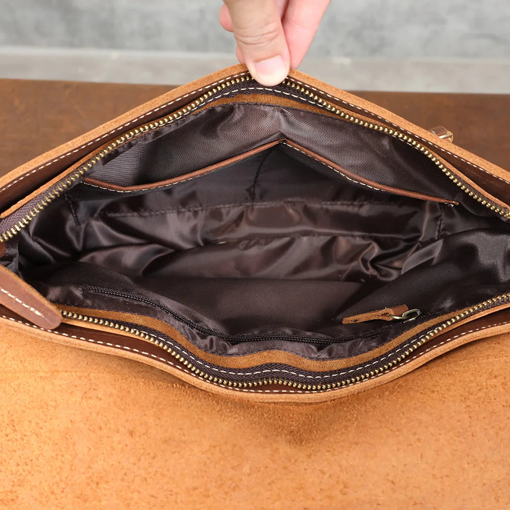 Luxury Leather Box Shoulder Bag – Unisex Minimalist Design