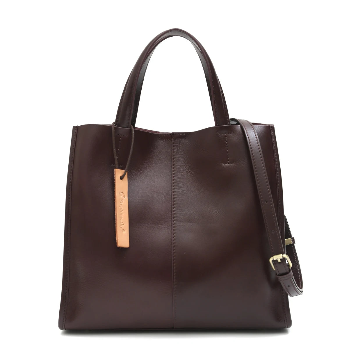 Soft & Durable Women’s Genuine Leather Tote – Organized & Stylish
