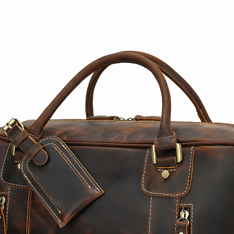 Spacious Genuine Leather Weekender Bag | Travel