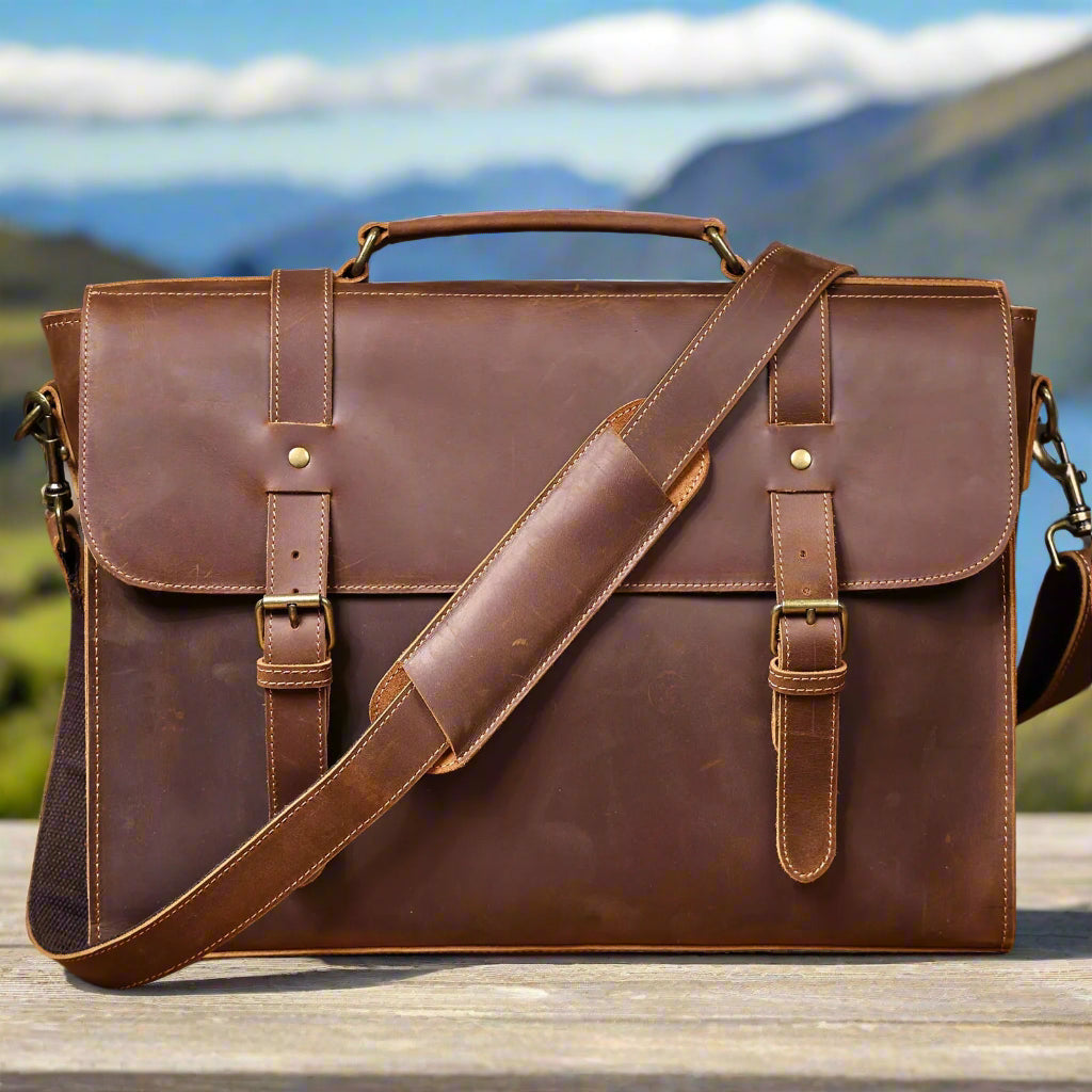 Executive Style Premium Leather Briefcase | Work & Office