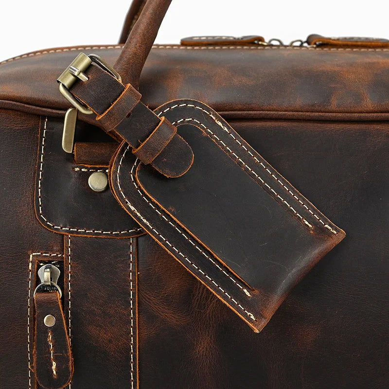 Spacious Genuine Leather Weekender Bag | Travel