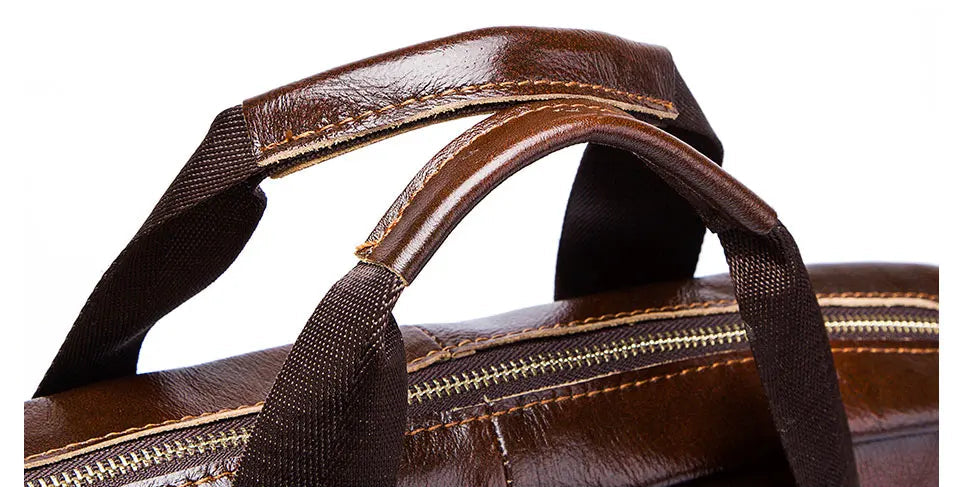 Genuine Cowhide Leather Briefcase – Professional Business Bag