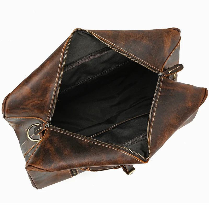 Spacious Genuine Leather Weekender Bag | Travel