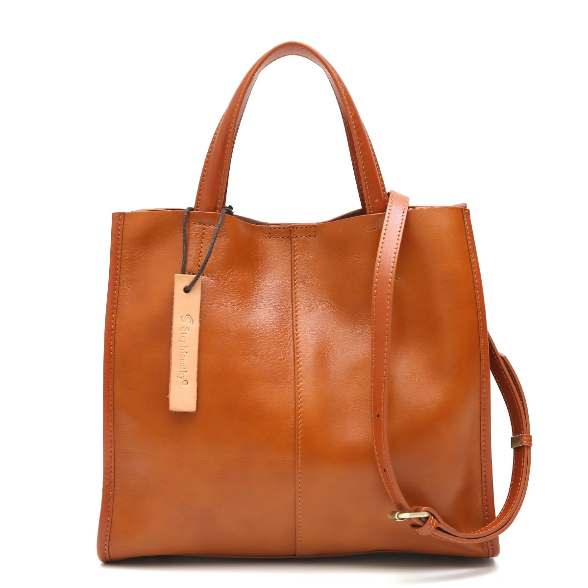Soft & Durable Women’s Genuine Leather Tote – Organized & Stylish