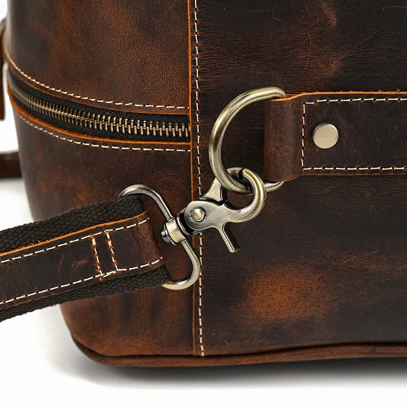 Spacious Genuine Leather Weekender Bag | Travel