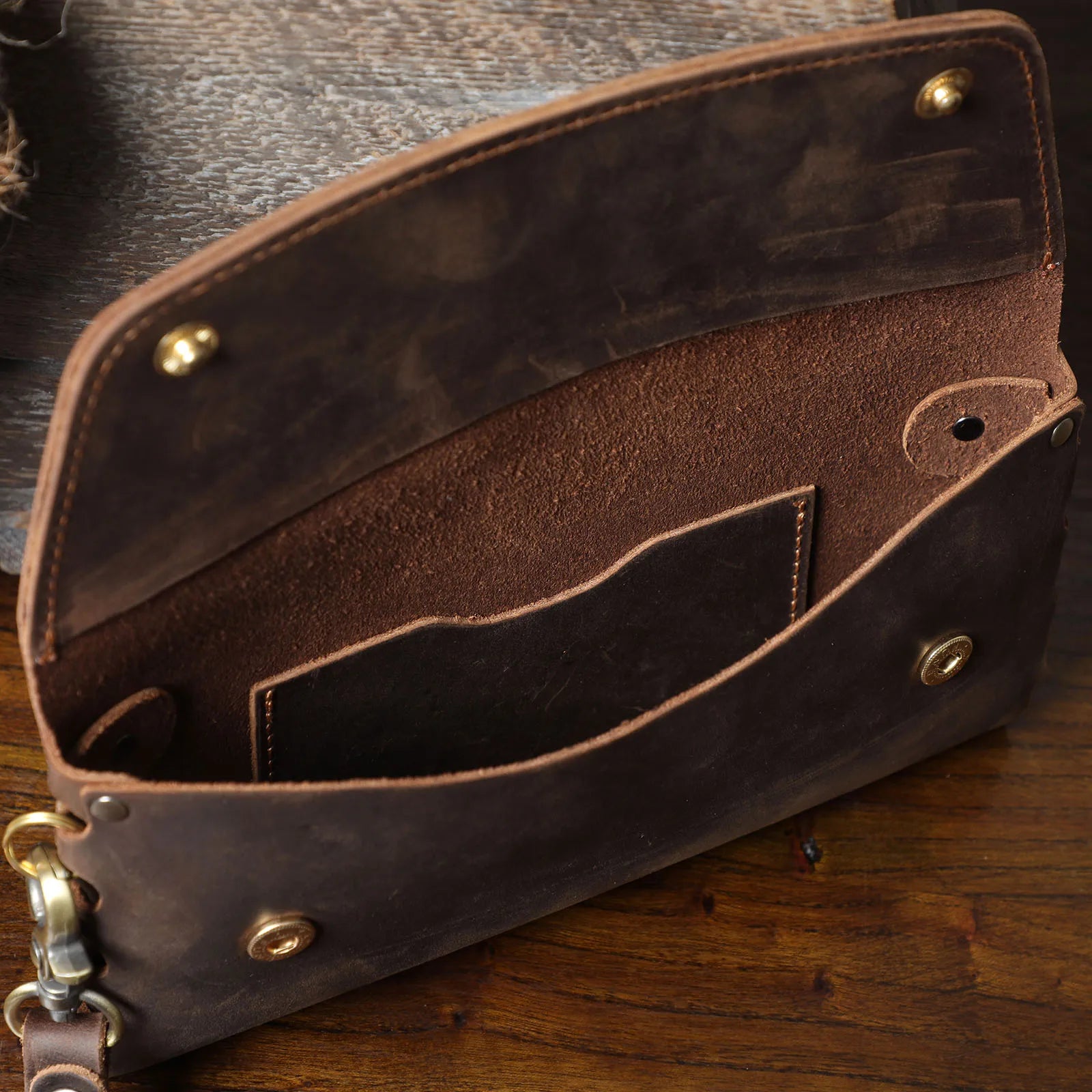 Genuine Cowhide Long Wallet – Slim, Stylish & Spacious