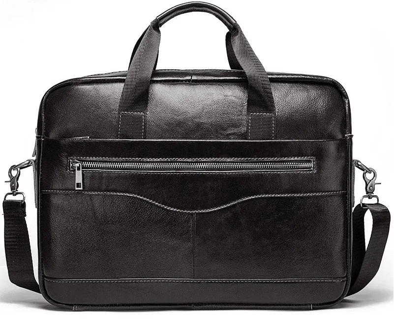Genuine Cowhide Leather Briefcase – Professional Business Bag