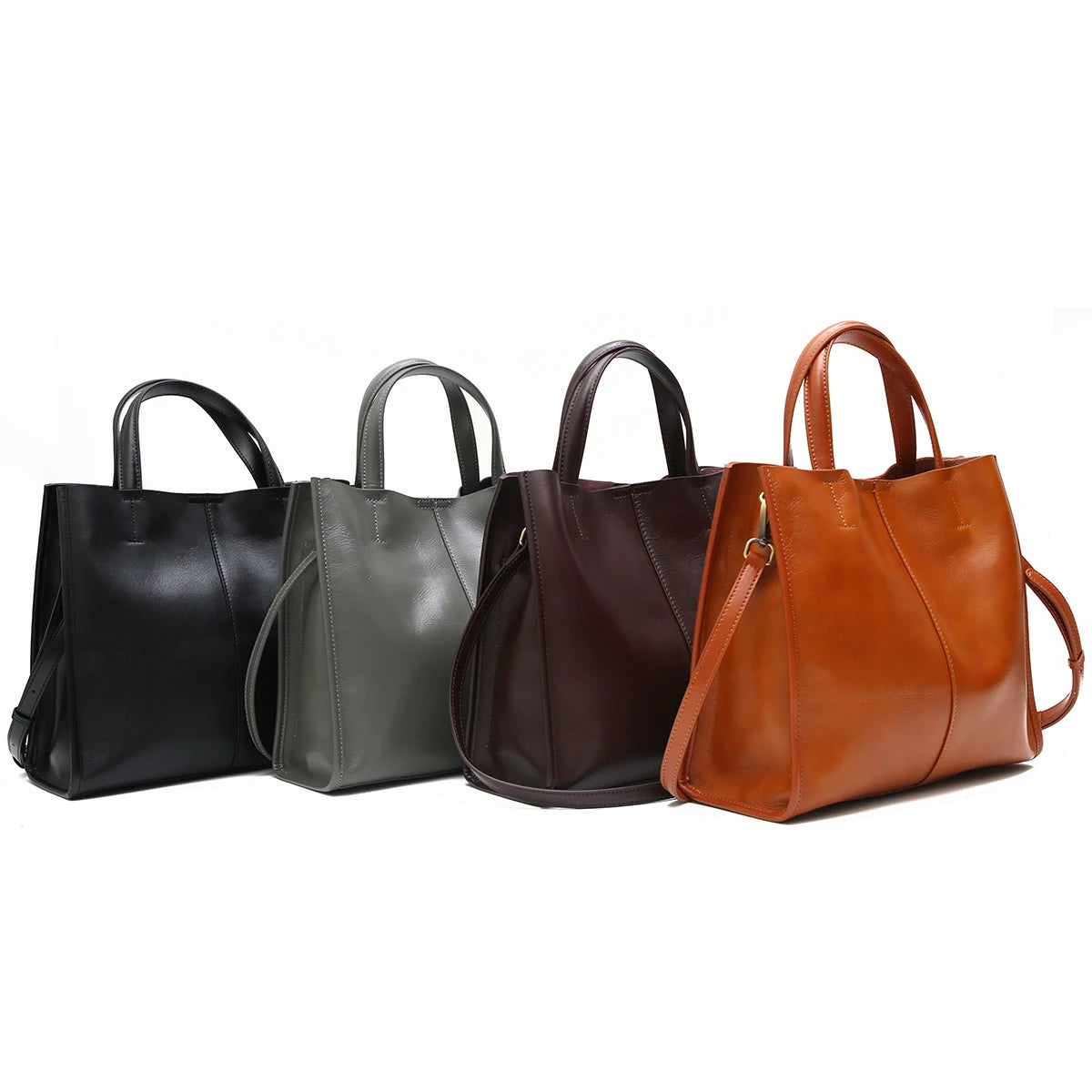 Soft & Durable Women’s Genuine Leather Tote – Organized & Stylish