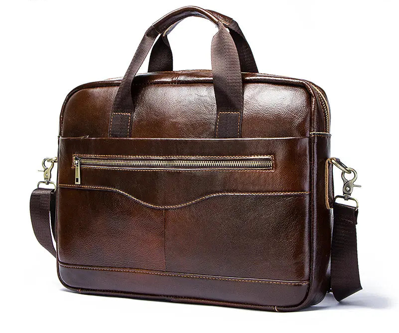 Genuine Cowhide Leather Briefcase – Professional Business Bag
