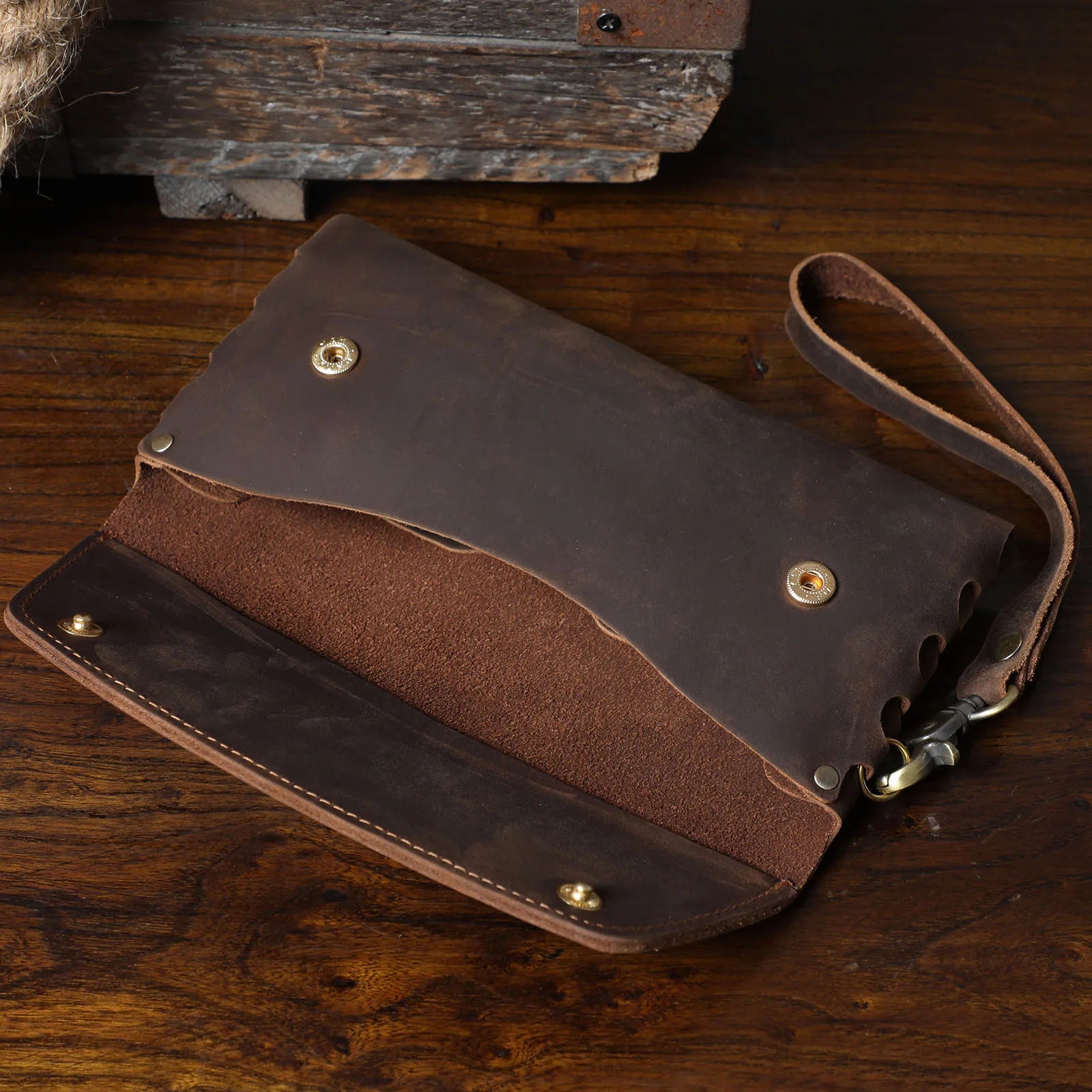 Genuine Cowhide Long Wallet – Slim, Stylish & Spacious