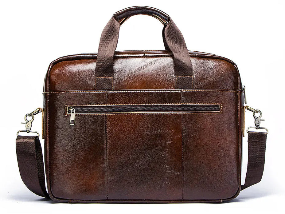 Genuine Cowhide Leather Briefcase – Professional Business Bag
