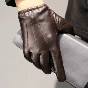 Men’s Genuine Sheepskin Leather Gloves – Fleece-Lined & Winter-Ready