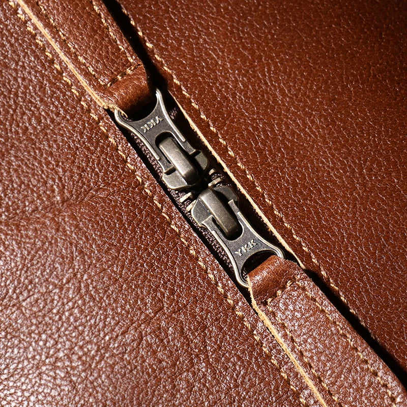 Full-Grain Genuine Leather Duffle Bag | Gym & Travel
