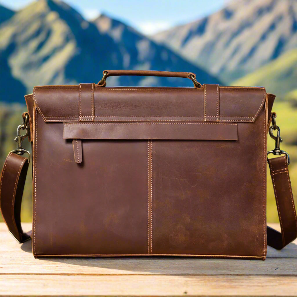 Executive Style Premium Leather Briefcase | Work & Office