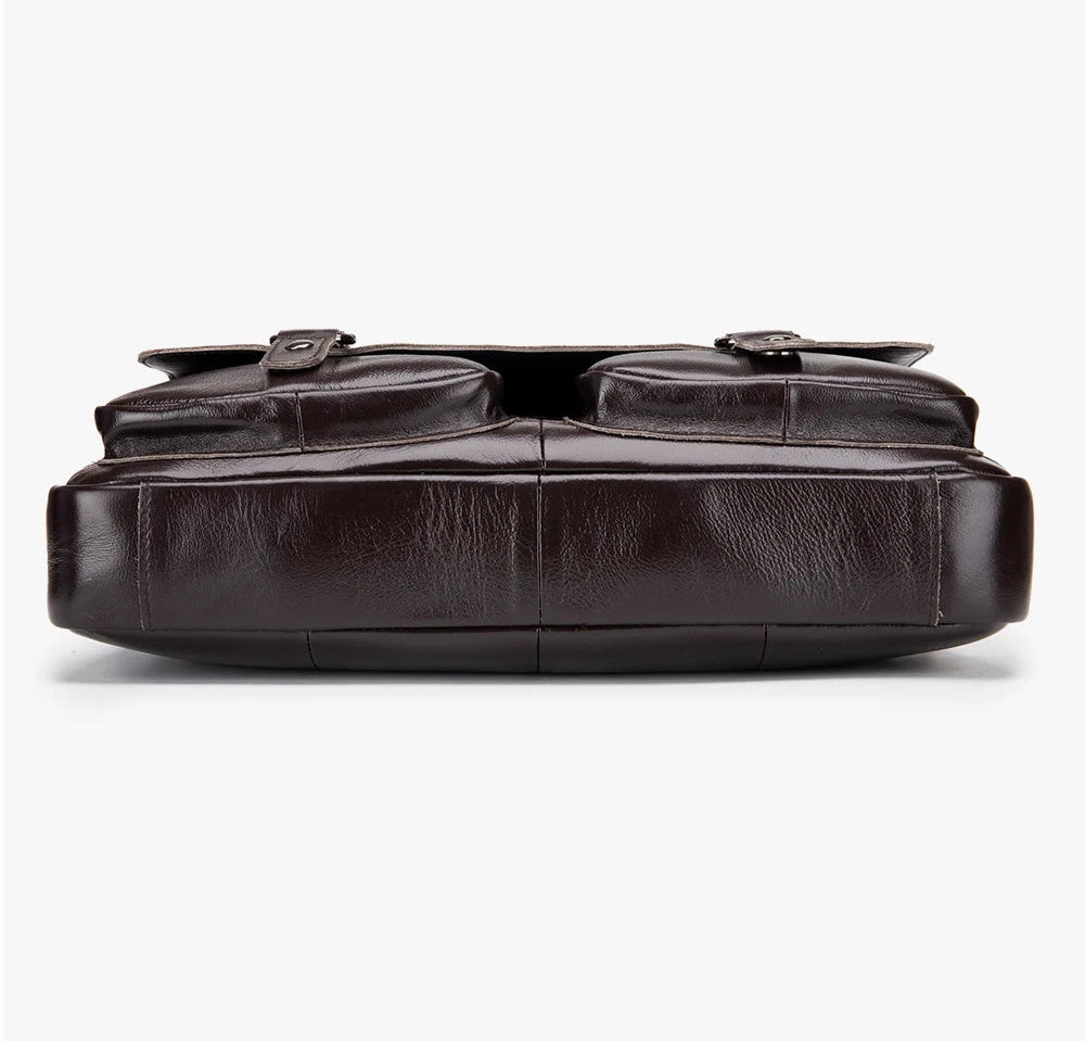 Organized Genuine Leather Briefcase | Business Bag with Laptop Slot