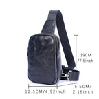 Genuine Leather Box-Shaped Crossbody Bag | Travel & Daily Use
