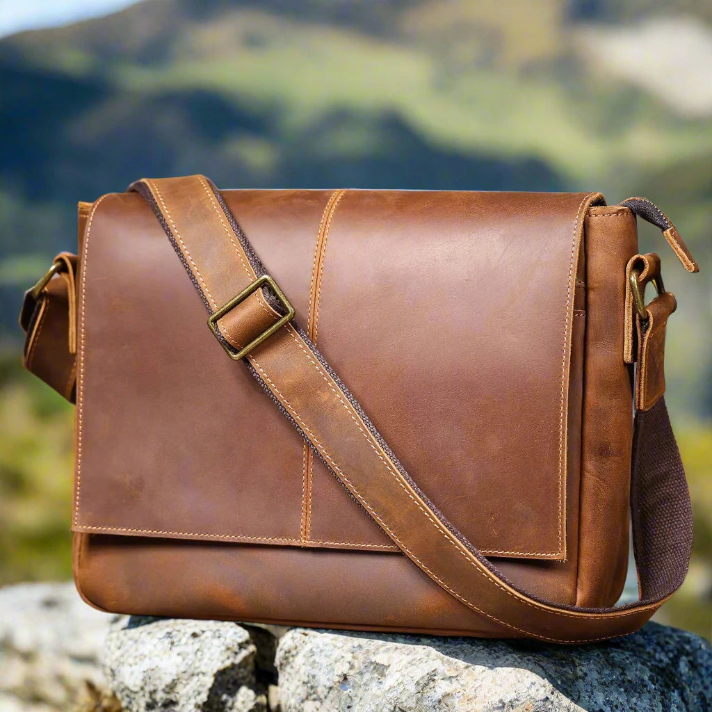 Durable Genuine Leather Satchel | Work & Travel