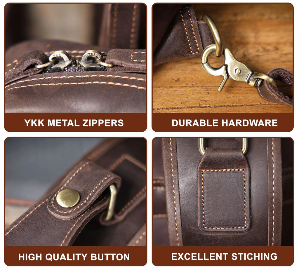 Premium Leather Crossbody Bag | Travel & Everyday Use