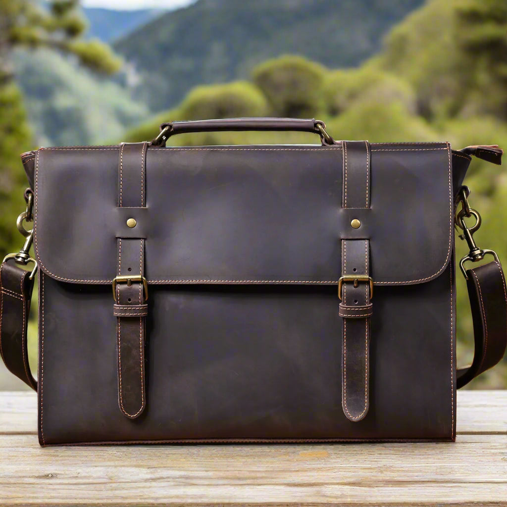 Executive Style Premium Leather Briefcase | Work & Office