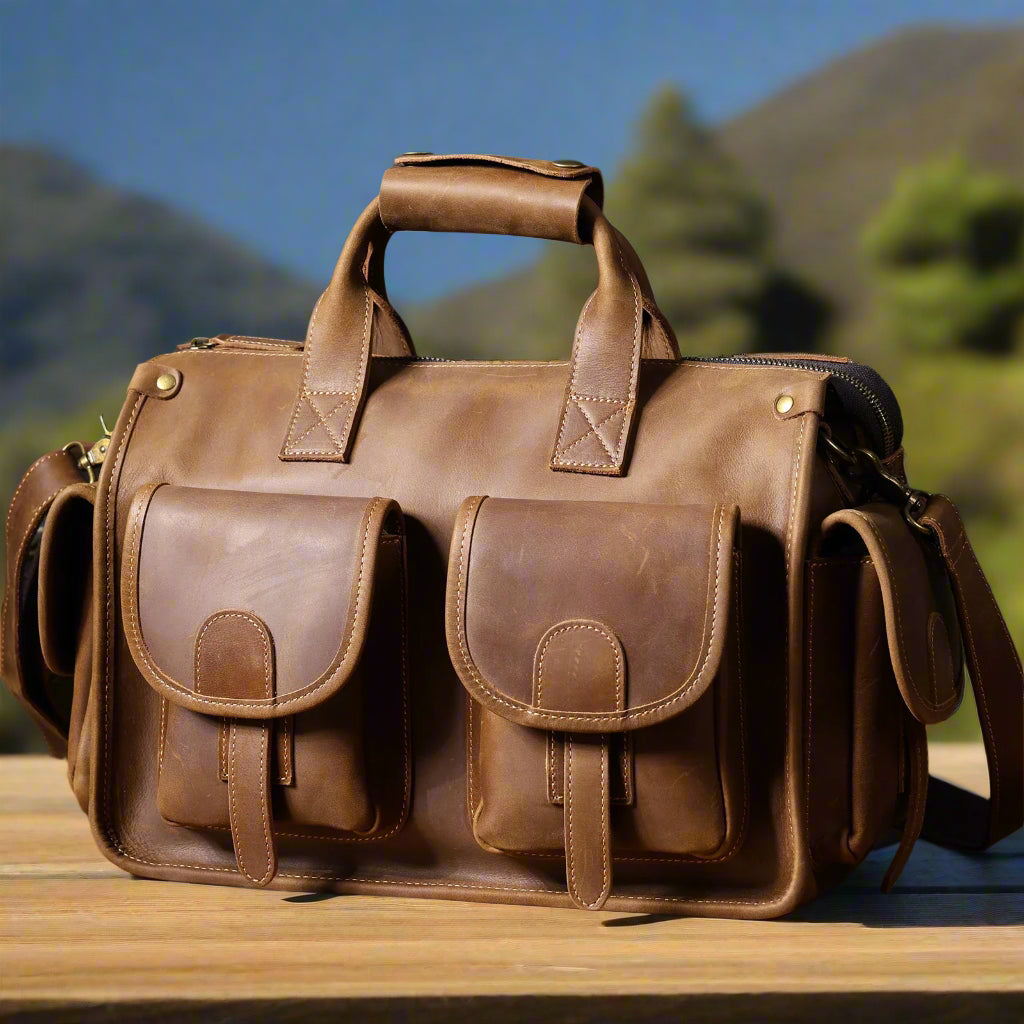 Premium Leather Briefcase/15 inch Laptop Bag |  Work & Business