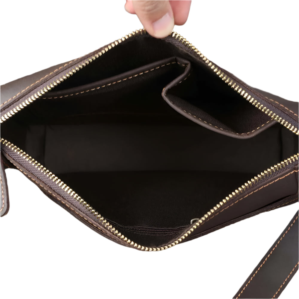 Soft Boxy Leather Crossbody Bag | Travel & Casual