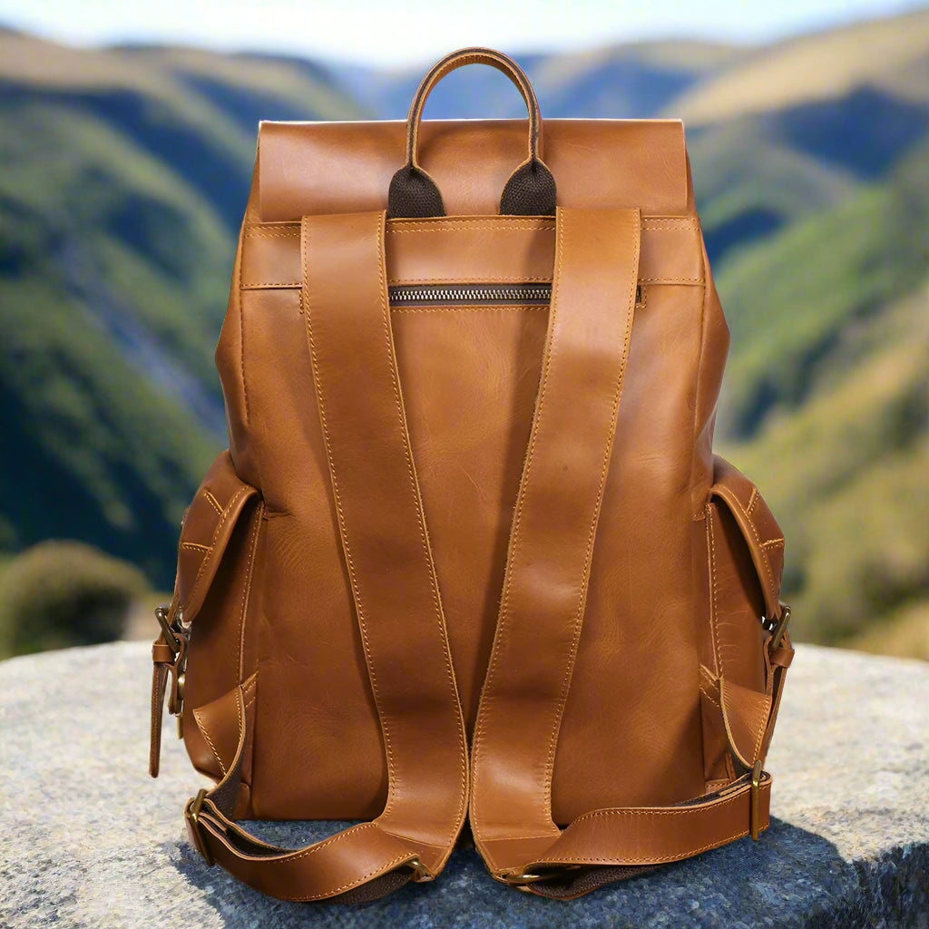 Large Capacity Genuine Leather Backpack | Travel & Work