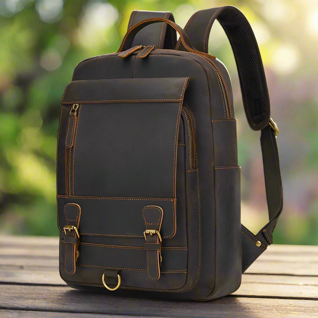 Classic Premium Leather Backpack | Work & Travel