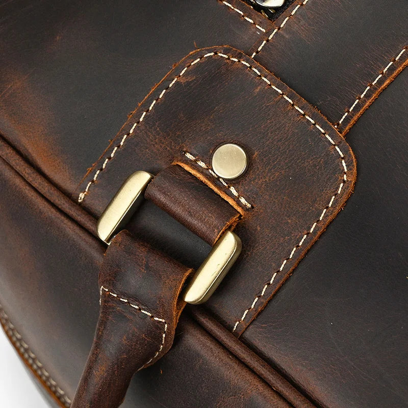 Spacious Genuine Leather Weekender Bag | Travel