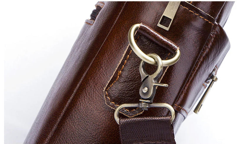 Genuine Cowhide Leather Briefcase – Professional Business Bag