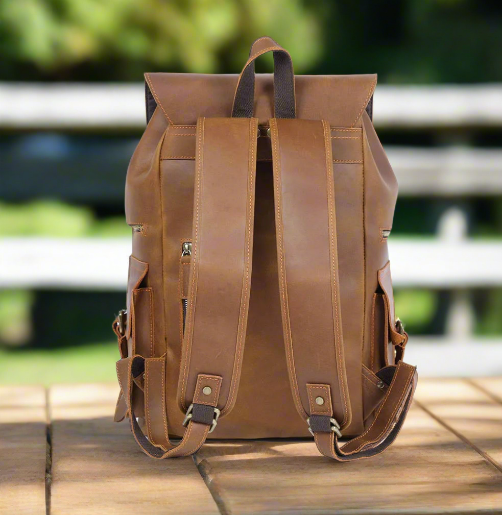 Fashion-Forward Premium Cowhide Daypack | Travel & Daily Use