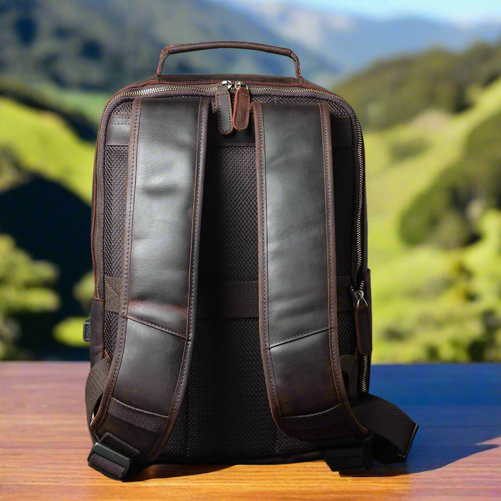 Structured Premium Cowhide Backpack | Travel & Everyday Use